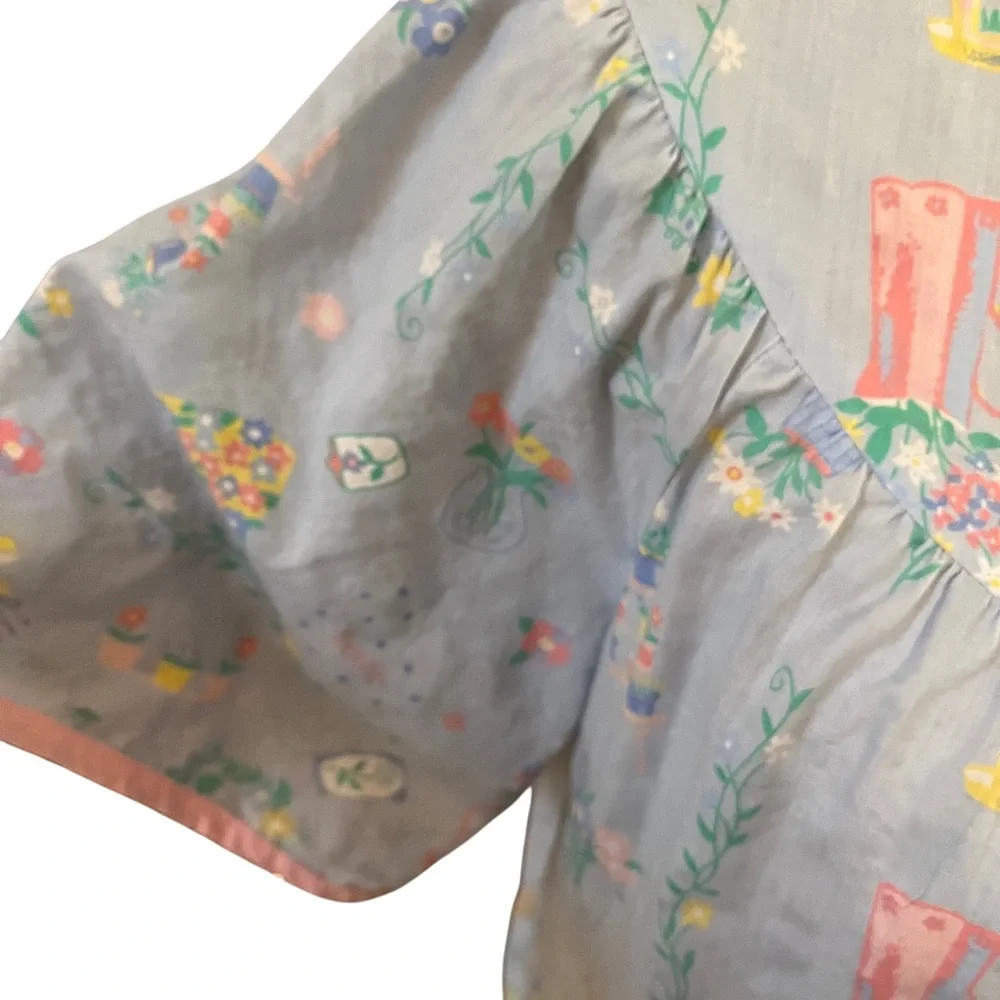 Vintage Garden Patterned Button-Up Robe - Picture 2 of 5
